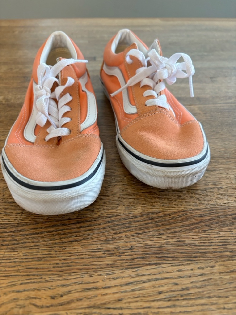 Vans Orange Canvas/ Suede Old Skool Sneakers in Orange Color Junior 5.5 - Picture 4 of 7